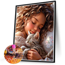 Load image into Gallery viewer, Diamond Painting - Full Round - sweet girl (40*50CM)

