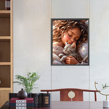 Load image into Gallery viewer, Diamond Painting - Full Round - sweet girl (40*50CM)
