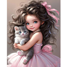 Load image into Gallery viewer, Diamond Painting - Full Round - sweet girl (40*50CM)
