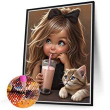 Load image into Gallery viewer, Diamond Painting - Full Round - sweet girl (40*50CM)
