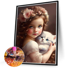 Load image into Gallery viewer, Diamond Painting - Full Round - sweet girl (40*50CM)
