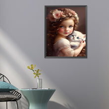 Load image into Gallery viewer, Diamond Painting - Full Round - sweet girl (40*50CM)
