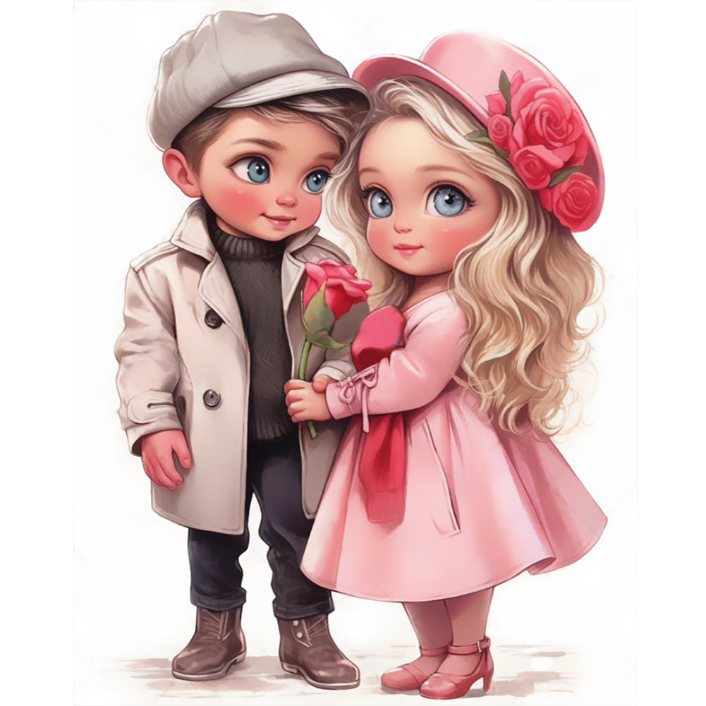 Diamond Painting - Full Round - sweet couple (40*50CM)