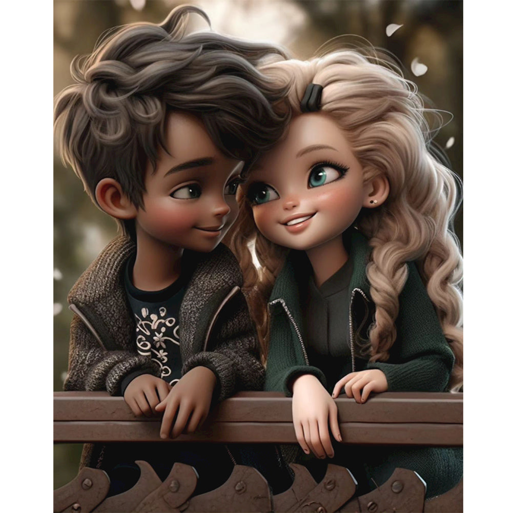 Diamond Painting - Full Round - sweet couple (40*50CM)