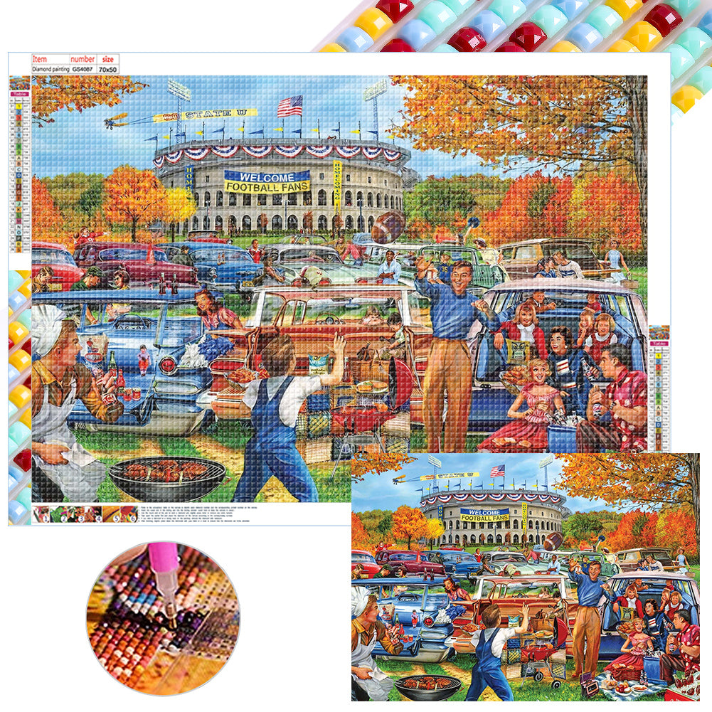 Diamond Painting - Full Square - houses (70*50CM)