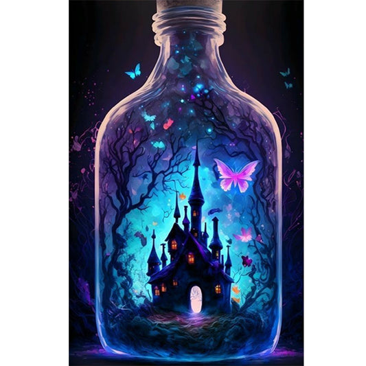 Diamond Painting - Full Round - jar forest (40*60CM)