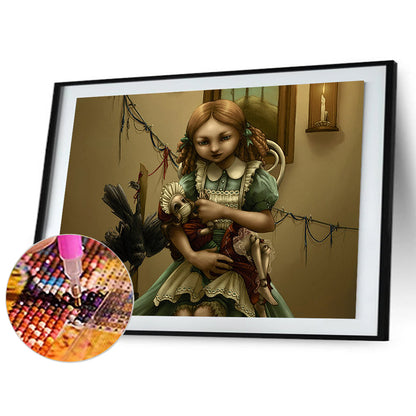 Diamond Painting - Full Round - little girl (40*30CM)