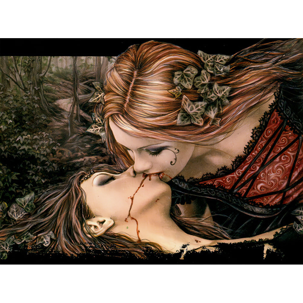 Diamond Painting - Full Round - bloody kiss (40*30CM)