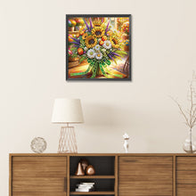 Load image into Gallery viewer, Diamond Painting - Partial Special Shaped - sunflower bouquet (30*30CM)
