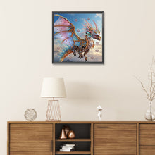 Load image into Gallery viewer, Diamond Painting - Partial Special Shaped - flying dragon (30*30CM)
