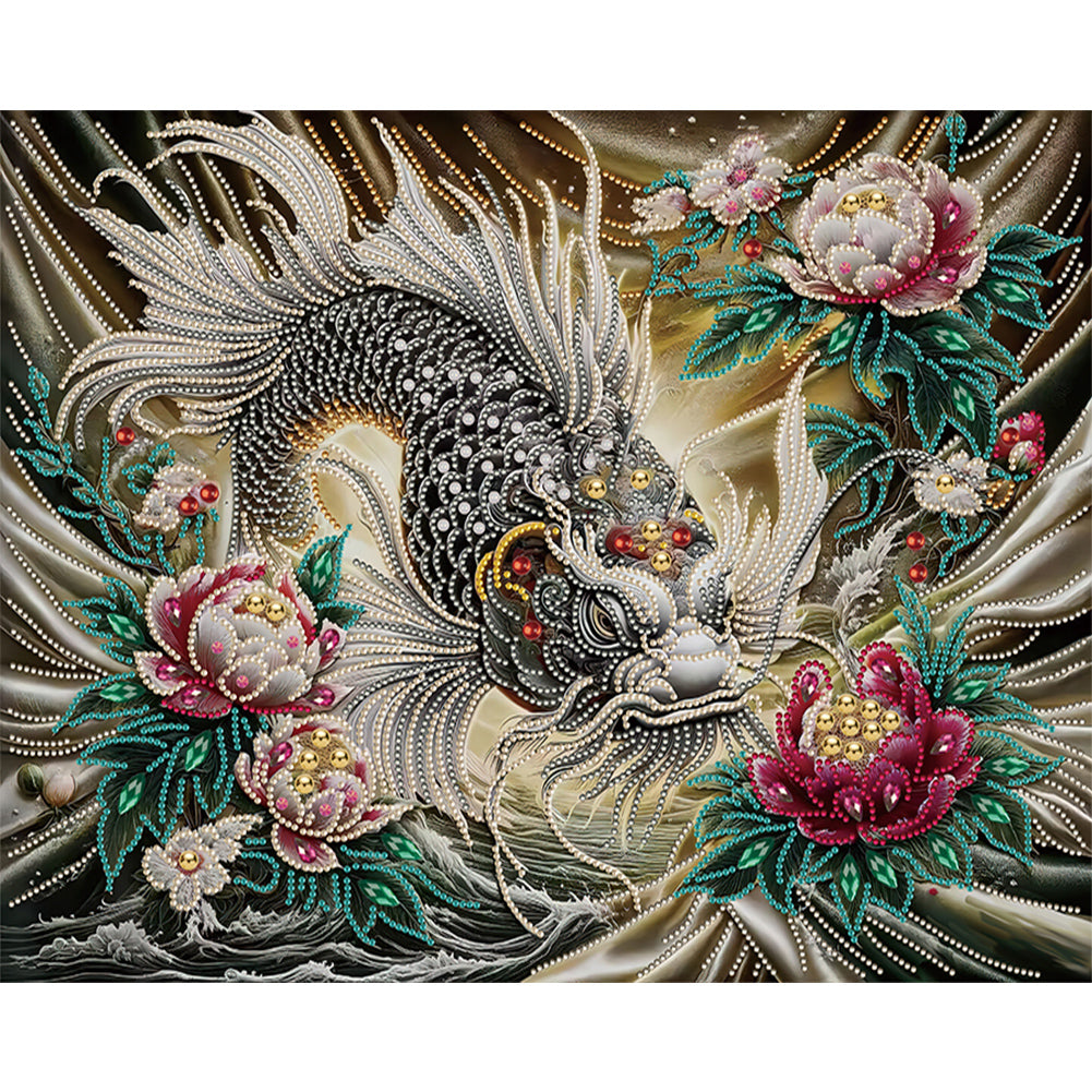 Diamond Painting - Partial Special Shaped - black koi (40*50CM)