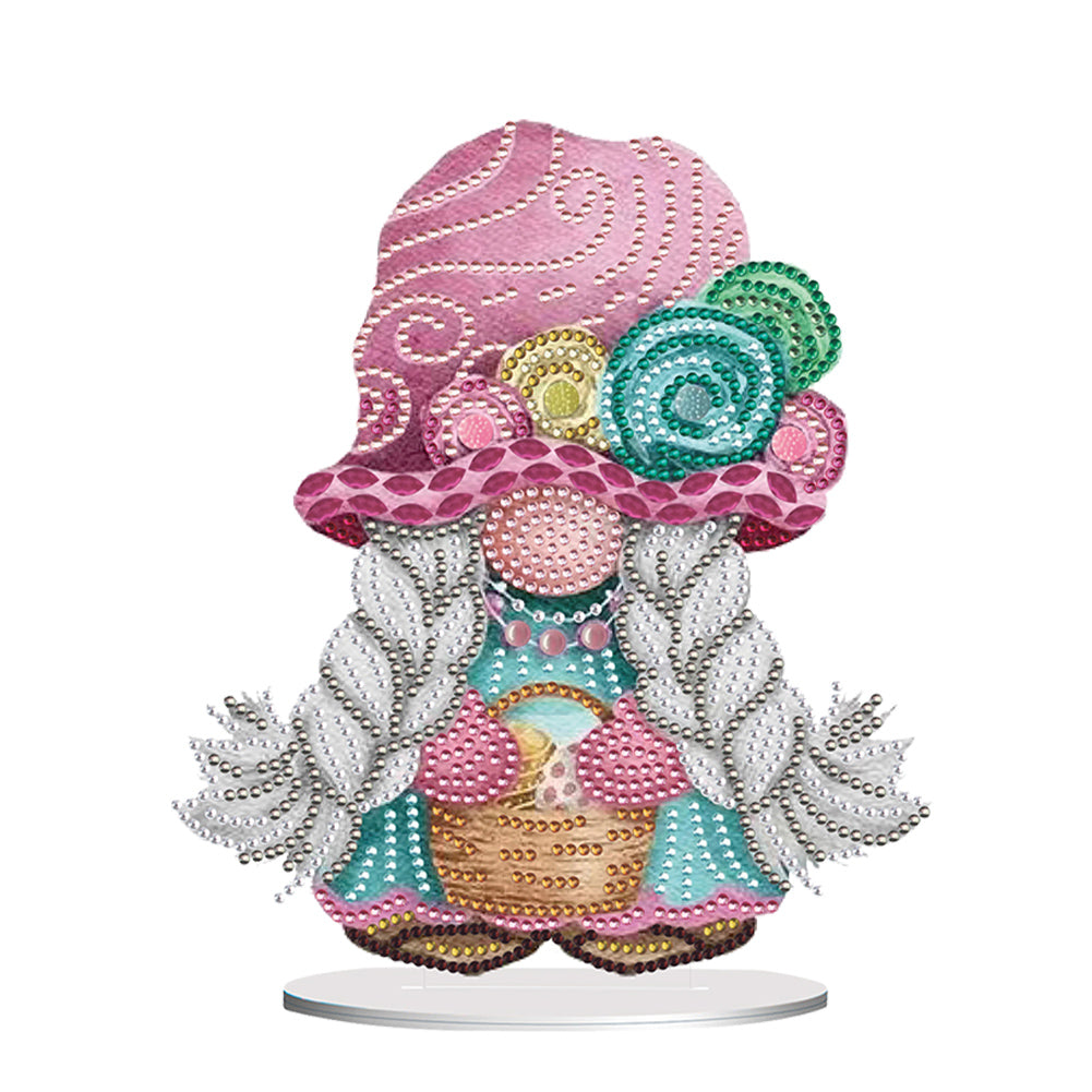 Easter Gnome Special Shaped Desktop Diamond Art Kits Bedroom Table Decoration