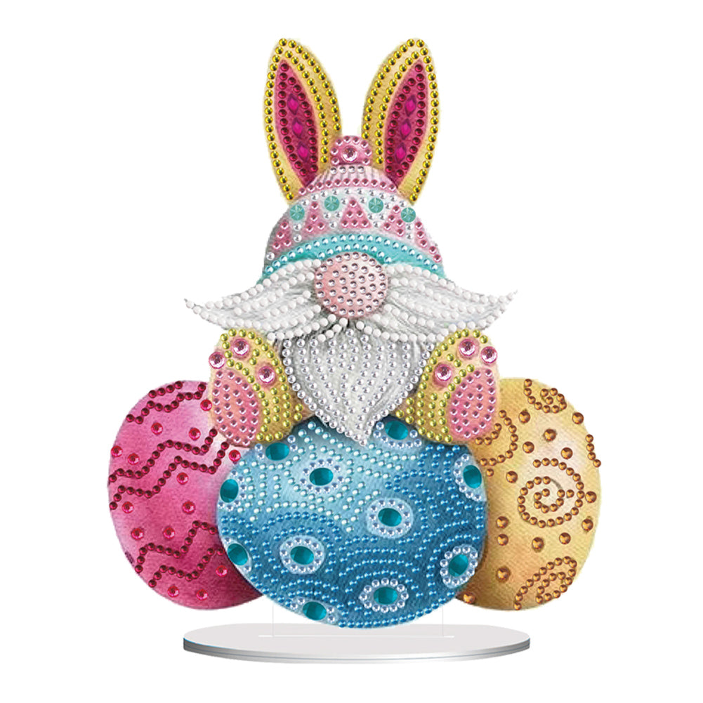 Easter Gnome Special Shaped Desktop Diamond Art Kits Bedroom Table Decoration
