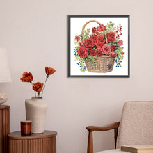 Load image into Gallery viewer, Diamond Painting - Partial Special Shaped - flower basket (30*30CM)
