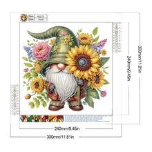 Load image into Gallery viewer, Diamond Painting - Partial Special Shaped - Flower Gnome (30*30CM)
