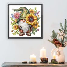 Load image into Gallery viewer, Diamond Painting - Partial Special Shaped - Flower Gnome (30*30CM)
