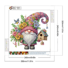 Load image into Gallery viewer, Diamond Painting - Partial Special Shaped - Flower Gnome (30*30CM)
