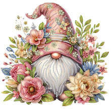 Load image into Gallery viewer, Diamond Painting - Partial Special Shaped - Flower Gnome (30*30CM)

