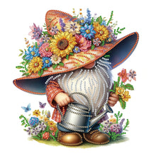 Load image into Gallery viewer, Diamond Painting - Partial Special Shaped - Flower Gnome (30*30CM)
