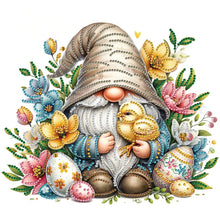 Load image into Gallery viewer, Diamond Painting - Partial Special Shaped - Flower Gnome (30*30CM)

