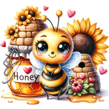 Load image into Gallery viewer, Diamond Painting - Full Round - cute bee (30*30CM)
