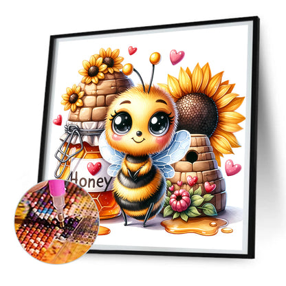 Diamond Painting - Full Round - cute bee (30*30CM)
