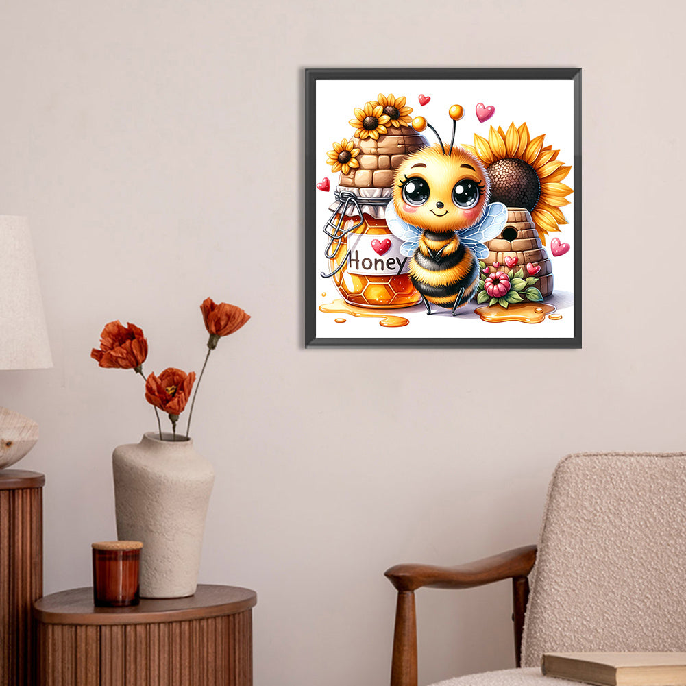 Diamond Painting - Full Round - cute bee (30*30CM)