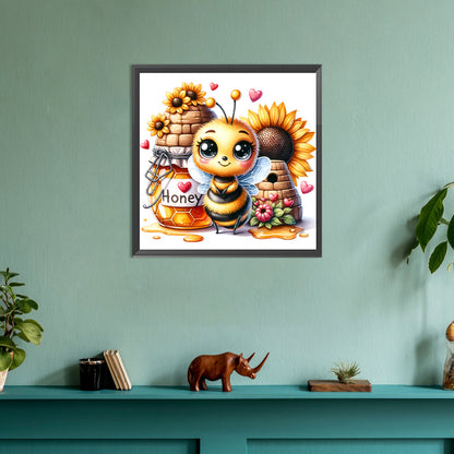 Diamond Painting - Full Round - cute bee (30*30CM)