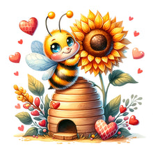 Load image into Gallery viewer, Diamond Painting - Full Round - cute bee (30*30CM)
