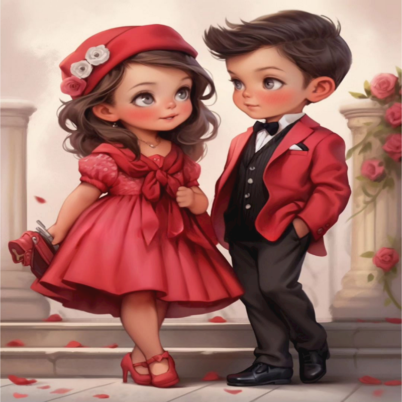 Diamond Painting - Full Square - Valentine's Day Couple (30*40CM)