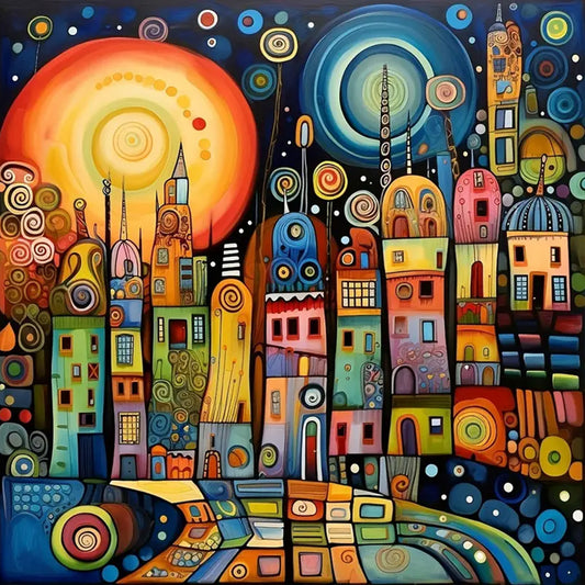 Diamond Painting - Full Round - color house (40*40CM)