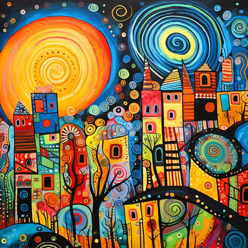 Diamond Painting - Full Round - color house (30*30CM)