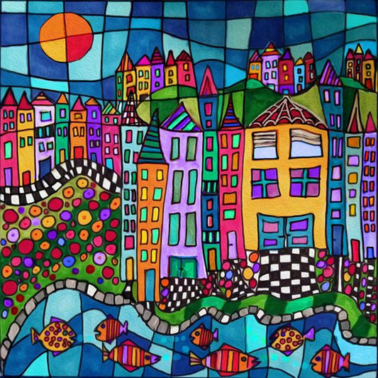 Diamond Painting - Full Round - color house (30*30CM)