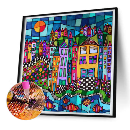 Diamond Painting - Full Round - color house (30*30CM)