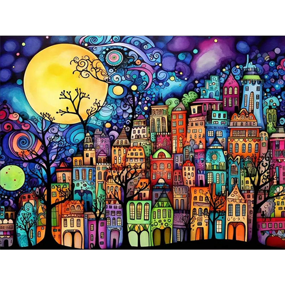 Diamond Painting - Full Round - color house (40*30CM)