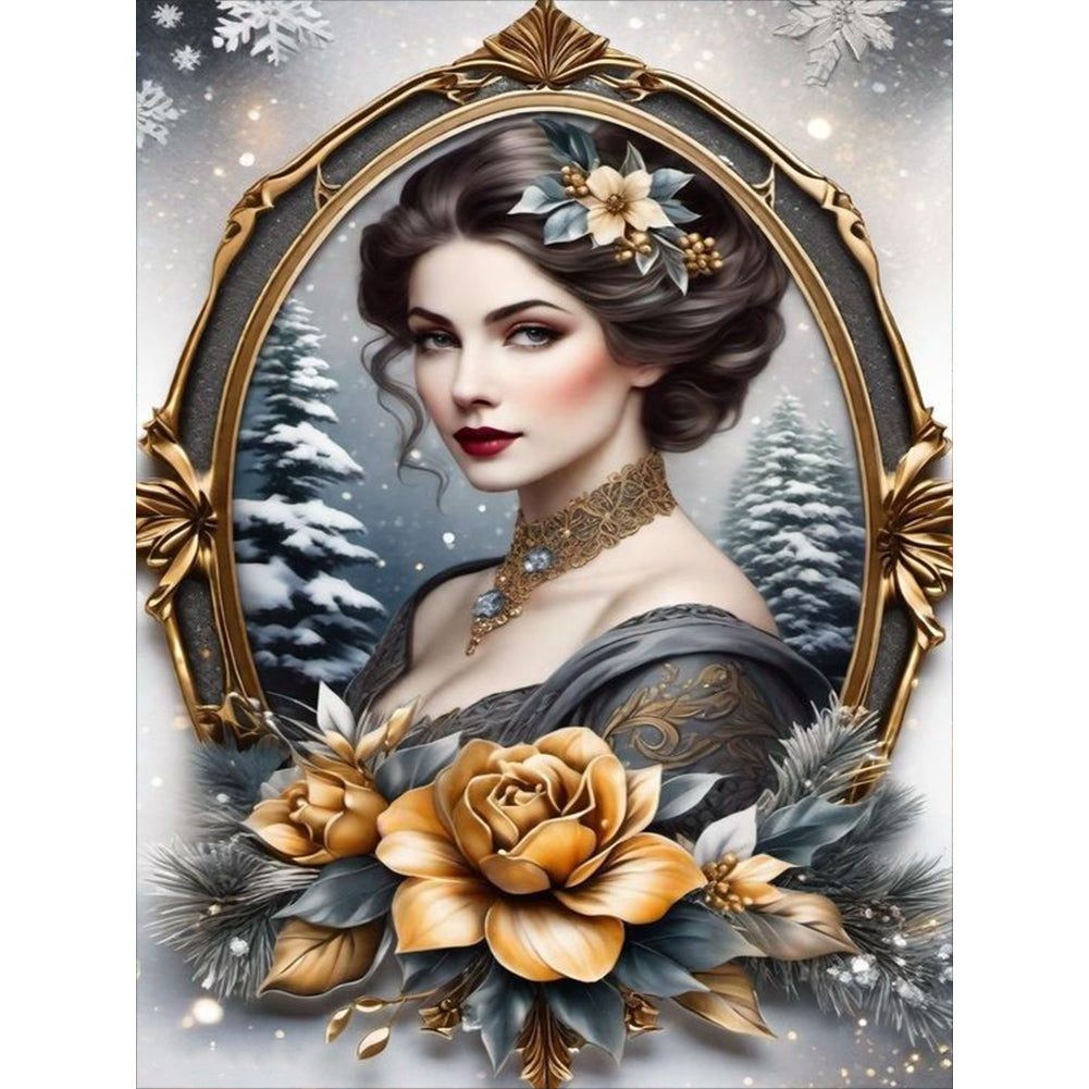 Diamond Painting - Full Round - noble lady (30*40CM)