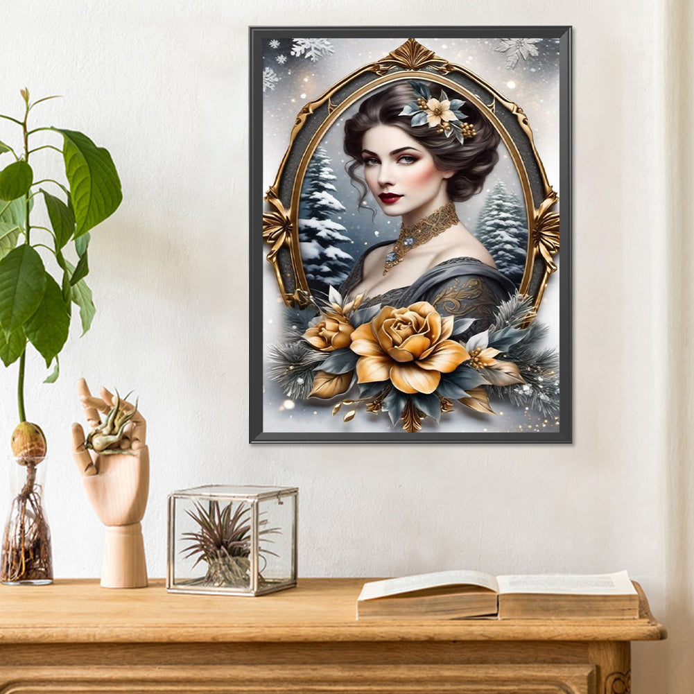 Diamond Painting - Full Round - noble lady (30*40CM)