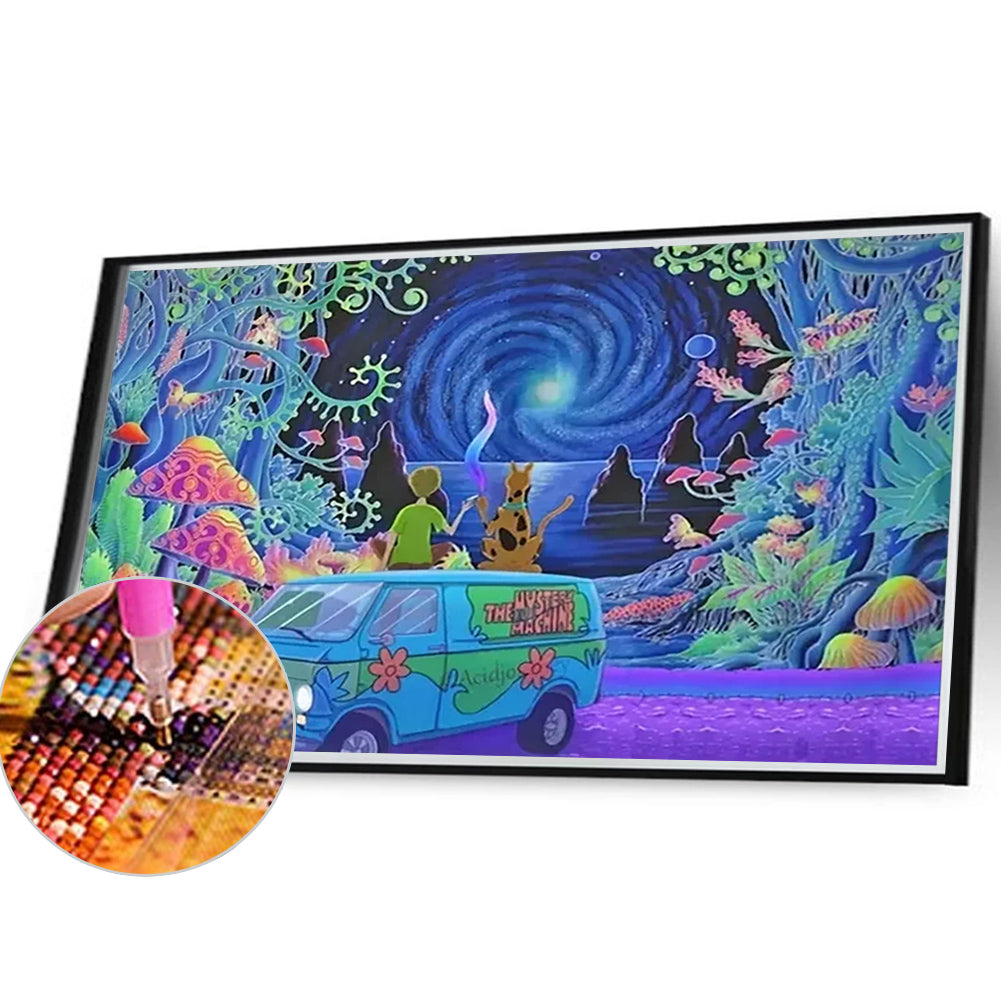 Diamond Painting - Full Round - psychedelic forest (40*30CM)