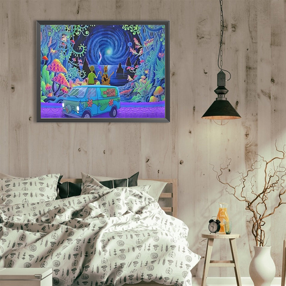 Diamond Painting - Full Round - psychedelic forest (40*30CM)