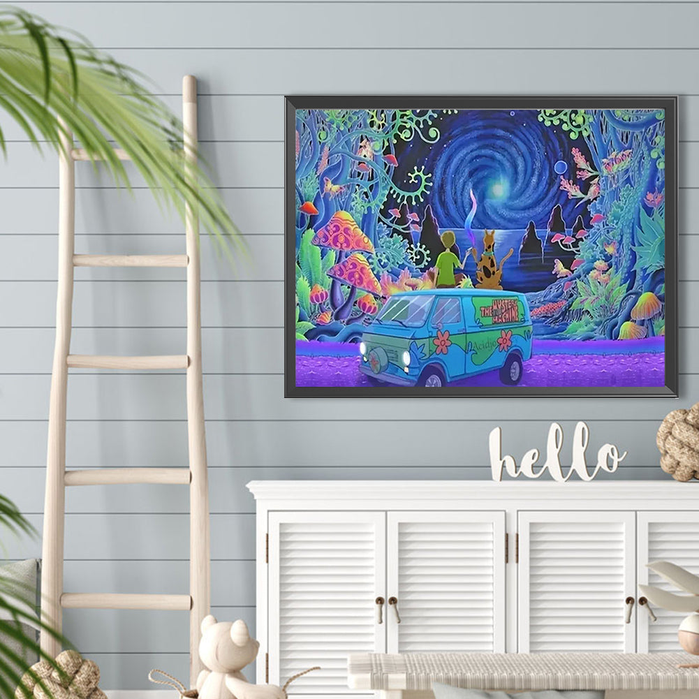 Diamond Painting - Full Round - psychedelic forest (40*30CM)