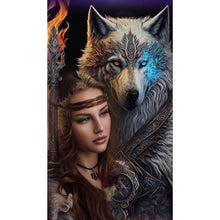 Load image into Gallery viewer, Diamond Painting - Full Round - Beauty and the Wolf (40*70CM)
