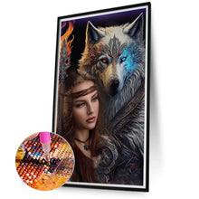 Load image into Gallery viewer, Diamond Painting - Full Round - Beauty and the Wolf (40*70CM)
