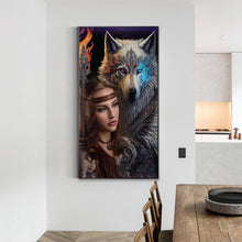 Load image into Gallery viewer, Diamond Painting - Full Round - Beauty and the Wolf (40*70CM)
