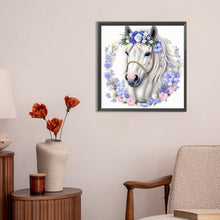 Load image into Gallery viewer, Diamond Painting - Full Round - white horse (30*30CM)
