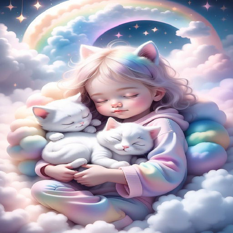 Diamond Painting - Full Square - cute little girl (30*40CM)