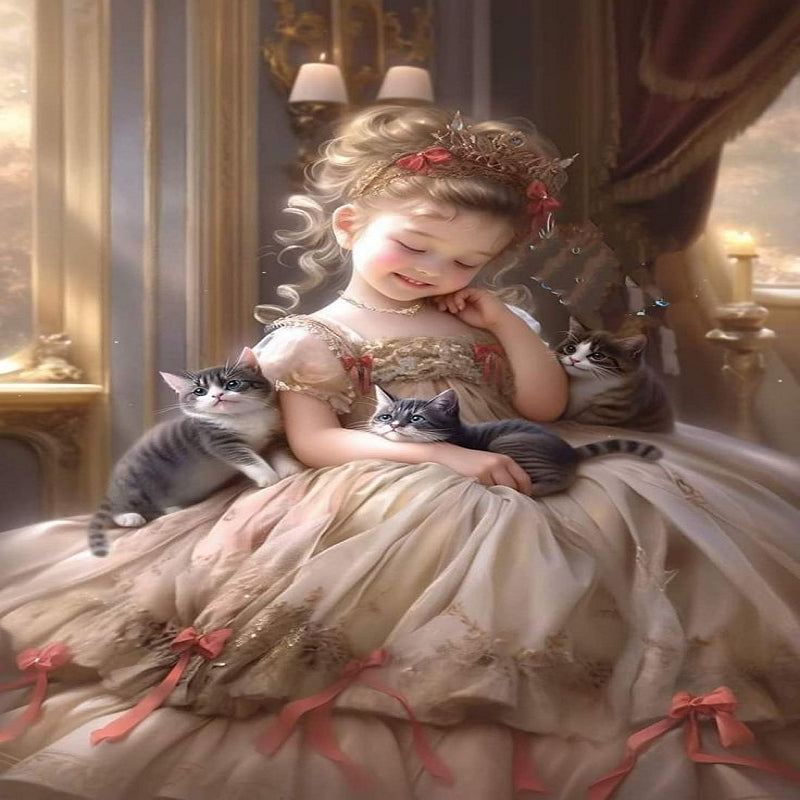 Diamond Painting - Full Square - cute little girl (30*40CM)
