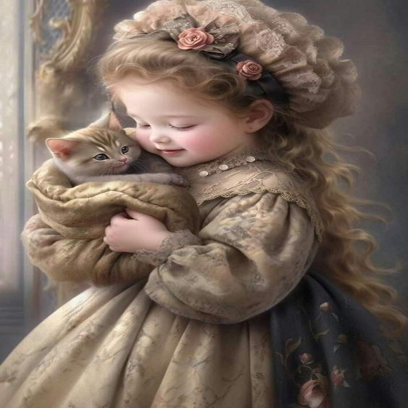 Diamond Painting - Full Square - cute little girl (30*40CM)