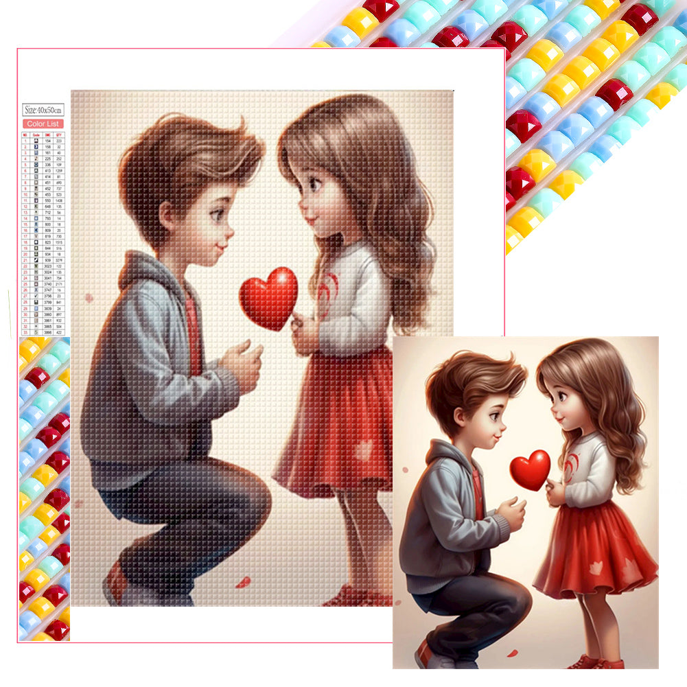 Diamond Painting - Full Square - Valentine's Day Couple (40*50CM)