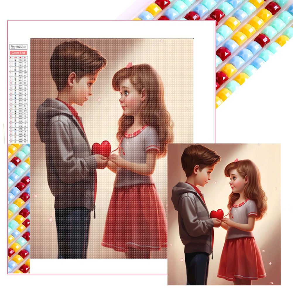 Diamond Painting - Full Square - Valentine's Day Couple (40*50CM)