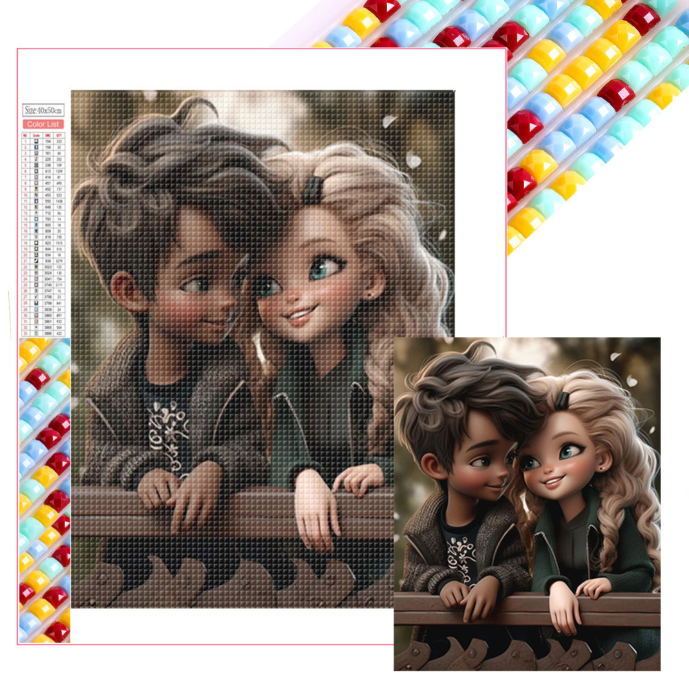 Diamond Painting - Full Square - Valentine's Day Couple (40*50CM)